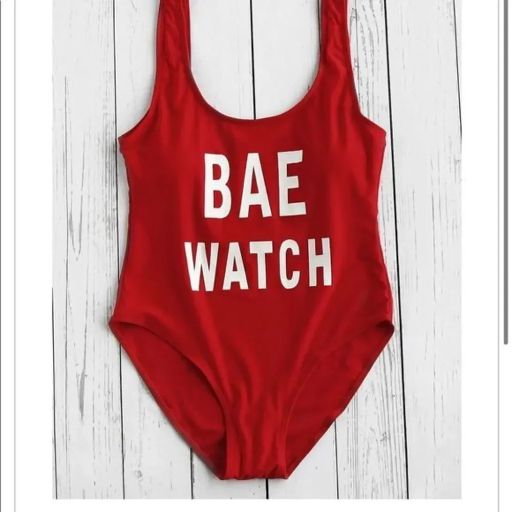 ⭐️BAE Watch One Piece Bathing Suit Red Sz XL